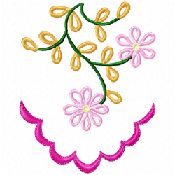 Flowers And Tree Embroidery Design 12 Flowers And Tree Embroidery Design 12